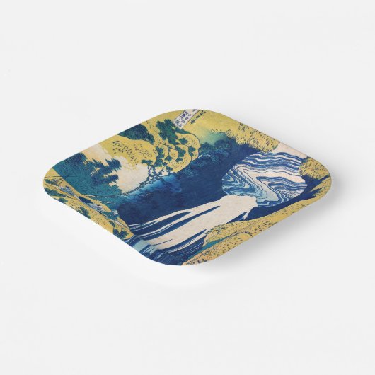 Katsushika Hokusai - Amida-Herfsten Papieren Bordje (Gebogen)