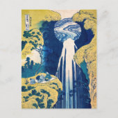 Katsushika Hokusai - Amida-waterval Briefkaart (Voorkant)