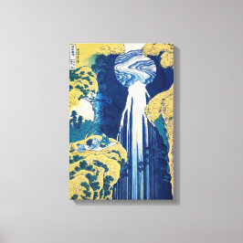 Katsushika Hokusai - Amida-waterval Canvas Afdruk