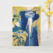 Katsushika Hokusai - Amida-waterval Kaart (Gele Bloem)