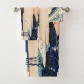 Katsushika Hokusai - Asakusa Honganji temple, Edo Bad Handdoek (Insitu)