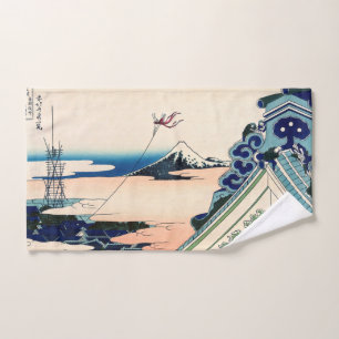 Katsushika Hokusai - Asakusa Honganji temple, Edo Bad Handdoek