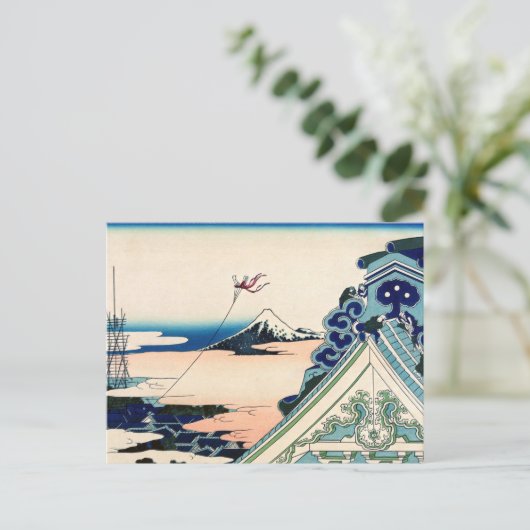 Katsushika Hokusai - Asakusa Honganji temple, Edo Briefkaart (Staand voorkant)
