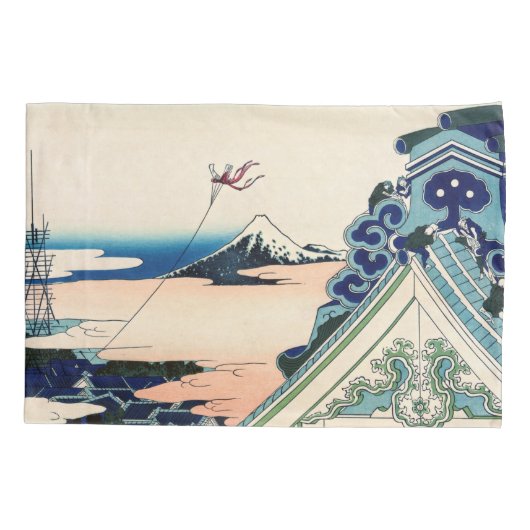 Katsushika Hokusai - Asakusa Honganji temple, Edo Kussensloop (Achterkant)