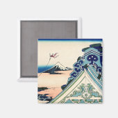 Katsushika Hokusai - Asakusa Honganji temple, Edo Magneet (Voorkant / Achterkant)