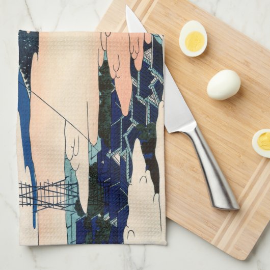 Katsushika Hokusai - Asakusa Honganji temple, Edo Theedoek (Quarter Fold)