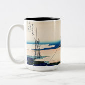 Katsushika Hokusai - Asakusa Honganji temple, Edo Tweekleurige Koffiemok (Links)