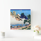 Katsushika Hokusai - Back of Fuji, Minobu river Vierkante Klok (Huis)