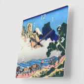 Katsushika Hokusai - Back of Fuji, Minobu river Vierkante Klok (Hoek)