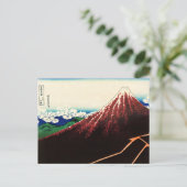 Katsushika Hokusai - Bliksem onder de top Briefkaart (Staand voorkant)