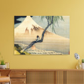 Katsushika Hokusai - Boy Kijkend de Fuji Canvas Afdruk (Insitu (Woonkamer))