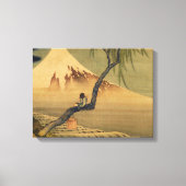 Katsushika Hokusai Boy Kijkend de Fuji Canvas Afdruk (Voorkant)