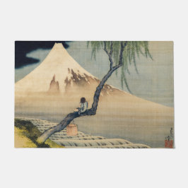 Katsushika Hokusai - Boy Kijkend de Fuji Deurmat