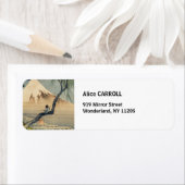 Katsushika Hokusai - Boy Kijkend de Fuji Etiket (Insitu)