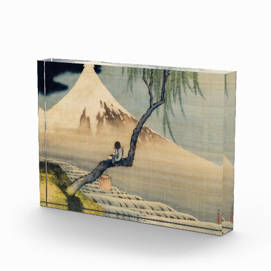 Katsushika Hokusai - Boy Kijkend de Fuji Fotoblokken (Rechts)