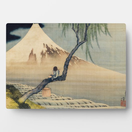 Katsushika Hokusai - Boy Kijkend de Fuji Fotoplaat (voorkant)