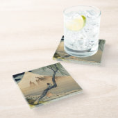 Katsushika Hokusai - Boy Kijkend de Fuji Glazen Onderzetter (Schuin)