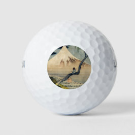 Katsushika Hokusai - Boy Kijkend de Fuji Golfballen