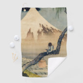 Katsushika Hokusai - Boy Kijkend de Fuji Golfhanddoek (Insitu)