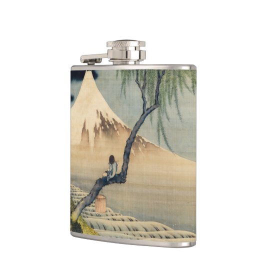 Katsushika Hokusai - Boy Kijkend de Fuji Heupfles (Links)