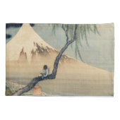 Katsushika Hokusai - Boy Kijkend de Fuji Kussensloop (Achterkant)