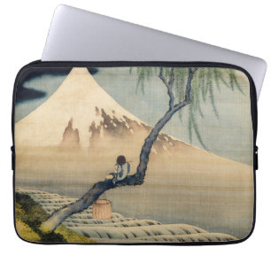 Katsushika Hokusai - Boy Kijkend de Fuji Laptop Sleeve