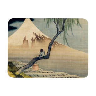 Katsushika Hokusai - Boy Kijkend de Fuji Magneet