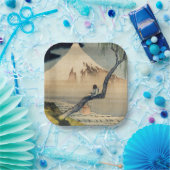 Katsushika Hokusai - Boy Kijkend de Fuji Papieren Bordje (Feest)