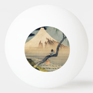 Katsushika Hokusai - Boy Kijkend de Fuji Pingpongbal