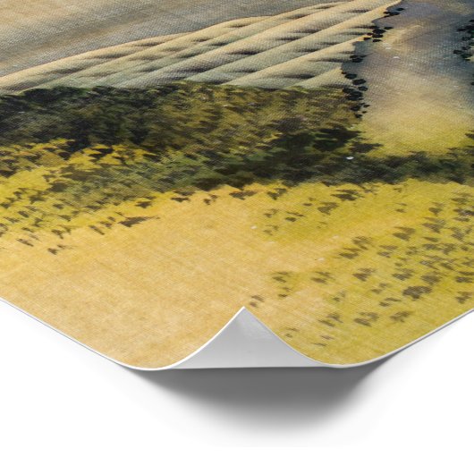 Katsushika Hokusai - Boy Kijkend de Fuji Poster (Hoek)