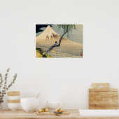 Katsushika Hokusai - Boy Kijkend de Fuji Poster (Keuken)