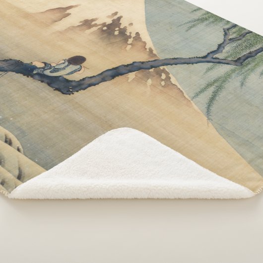Katsushika Hokusai - Boy Kijkend de Fuji Sherpa Deken (3/4)