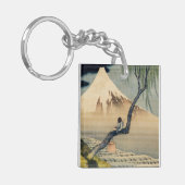 Katsushika Hokusai - Boy Kijkend de Fuji Sleutelhanger (Voorkant Links)