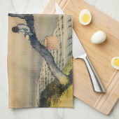 Katsushika Hokusai - Boy Kijkend de Fuji Theedoek (Quarter Fold)