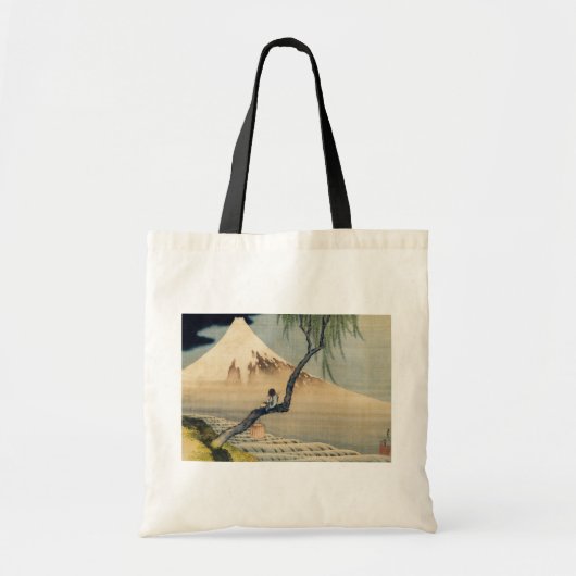 Katsushika Hokusai - Boy Kijkend de Fuji Tote Bag (Voorkant)