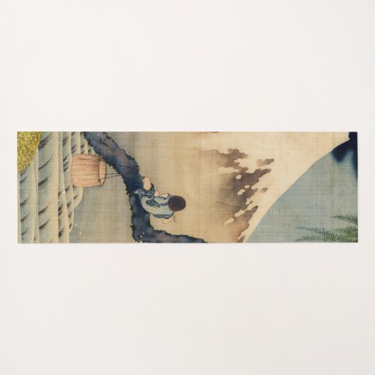 Katsushika Hokusai - Boy Kijkend de Fuji Yogamat (Achterkant (horizontaal))