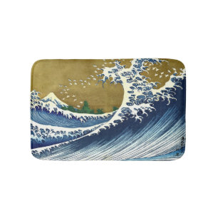 Katsushika Hokusai - Colored Big Wave Badmat