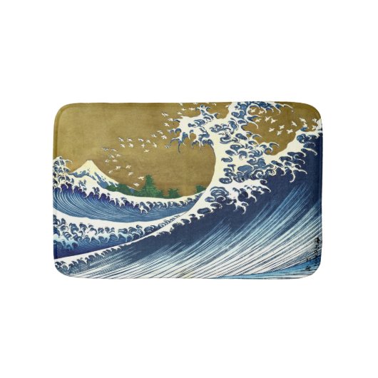 Katsushika Hokusai - Colored Big Wave Badmat (Voorkant)