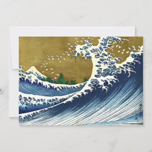 Katsushika Hokusai - Colored Big Wave Bedankkaart (Voorkant)