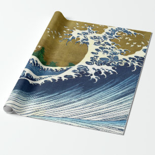 Katsushika Hokusai - Colored Big Wave Cadeaupapier