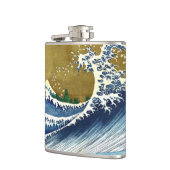 Katsushika Hokusai - Colored Big Wave Heupfles (Links)