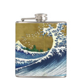 Katsushika Hokusai - Colored Big Wave Heupfles (Voorkant)