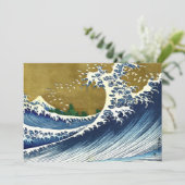 Katsushika Hokusai - Colored Big Wave Kaart (Staand voorkant)