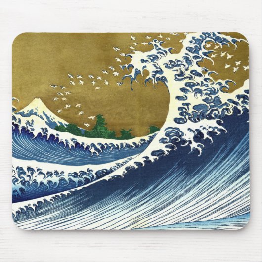 Katsushika Hokusai - Colored Big Wave Muismat (Voorkant)