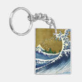 Katsushika Hokusai - Colored Big Wave Sleutelhanger (Voorkant Links)