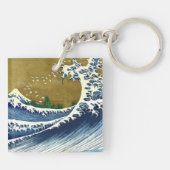 Katsushika Hokusai - Colored Big Wave Sleutelhanger (Achterkant)