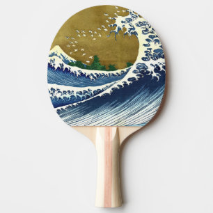 Katsushika Hokusai - Colored Big Wave Tafeltennisbatje