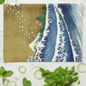 Katsushika Hokusai - Colored Big Wave Theedoek (Gevouwen)