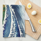 Katsushika Hokusai - Colored Big Wave Theedoek (Quarter Fold)