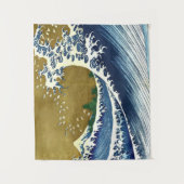 Katsushika Hokusai - Colored Big Wave Wandkleed (Voorkant)